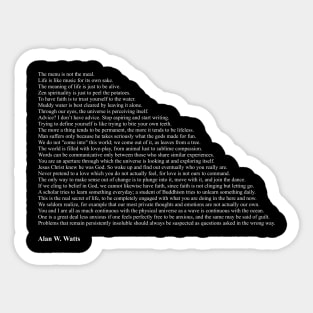 Alan W. Watts Quotes Sticker